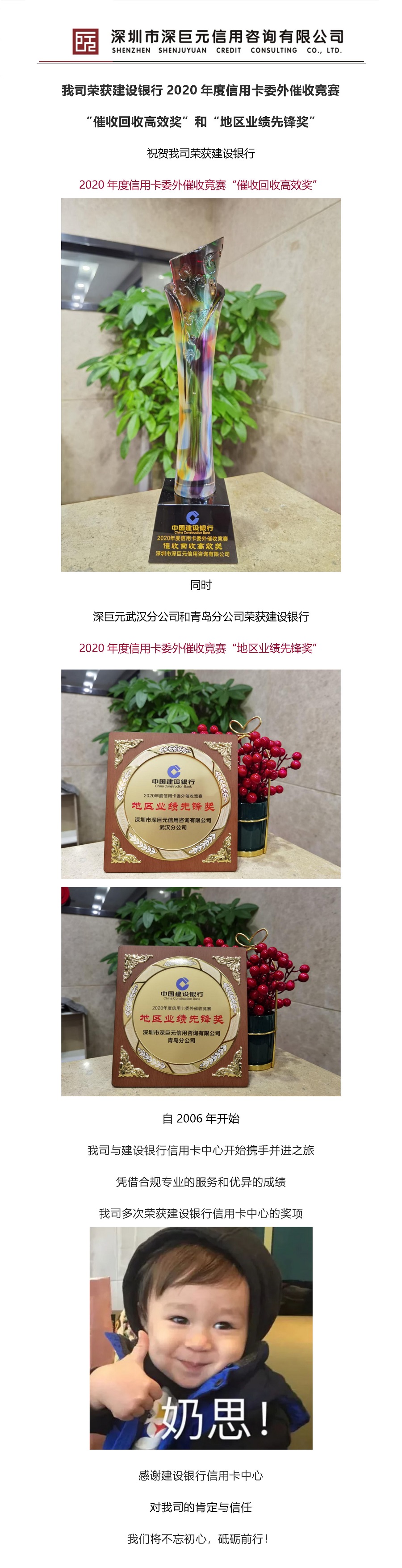 0416我司荣获建设银行2020年度信用卡委外催收竞赛“催收回收高效奖”和“地区业绩先锋奖”（官网）.jpg